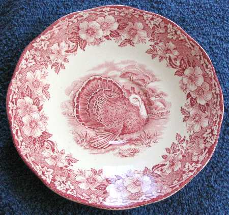 English Scenery Pink (Continental Shape) Saucer