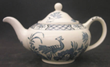 Yuan Blue (Newer, Continental Shape) Teapot & Lid