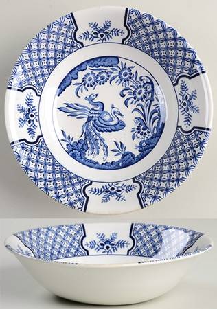 Yuan Blue (Newer, Continental Shape) Coupe Cereal Bowl