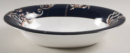 Renaissance Blue 9" Oval Vegetable Bowl