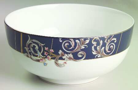 Renaissance Blue 8" Salad Serving Bowl