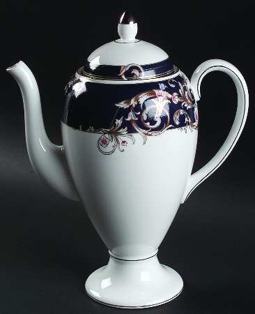 Renaissance Blue Coffee Pot & Lid