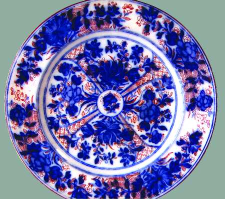 Ningpo Royal Blue and Red by Wedgwood