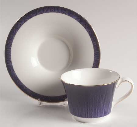 Midnight Flat Cup & Saucer Set