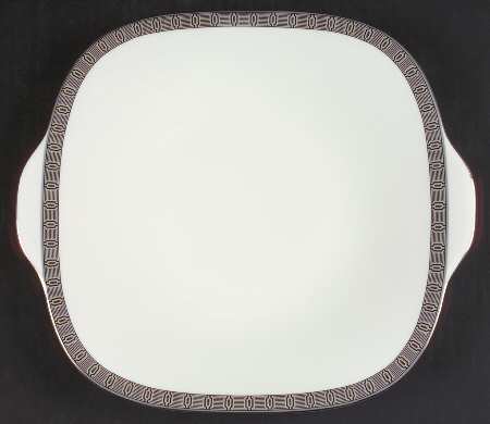 Plaza Square Handled Cake Plate