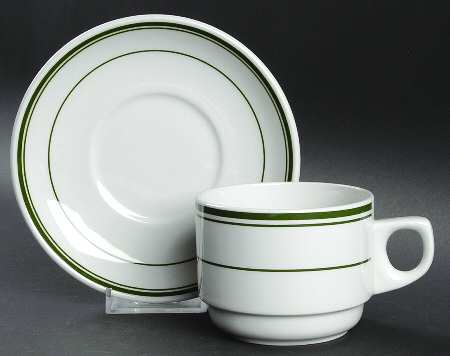Sherwood Flat Cup & Saucer Set