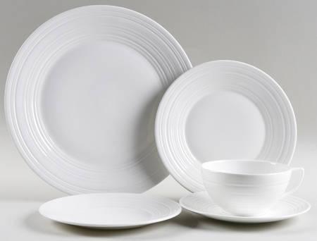 Jasper Conran Strata (Bone, Embossed) 5 Piece Place Setting