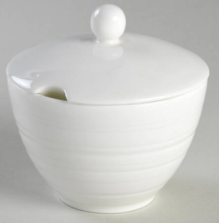 Jasper Conran Strata (Bone, Embossed) Sugar Bowl & Lid