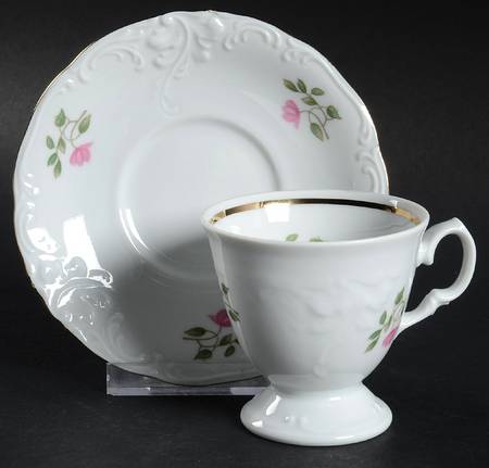 WAV49 Footed Demitasse Cup & Saucer Set