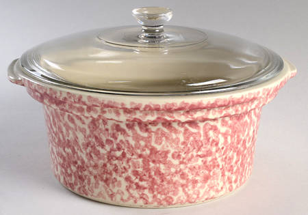 Rose Sponge 2.25 Qt Round Covered Casserole