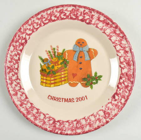 Rose Sponge Christmas Dinner Plate