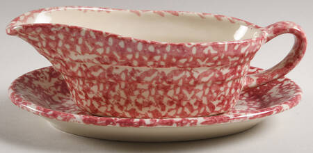 Rose Sponge Gravy Boat & Underplate