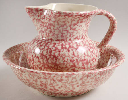 Rose Sponge 56 Oz Pitcher and Bowl Set