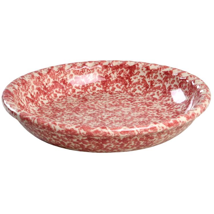 Rose Sponge Ruffled Edge Pie Serving Plate