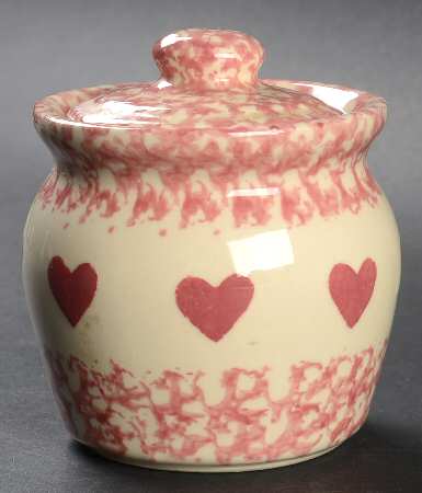 Rose Sponge Sugar Bowl & Lid