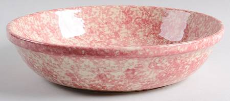 Rose Sponge 13" Large Salad Serving Bowl