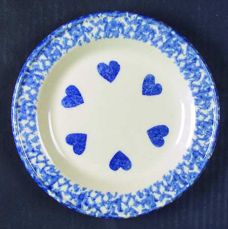 Blue Heart Salad Plate