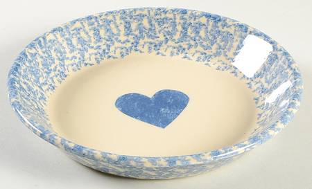 Blue Heart Pie Serving Plate