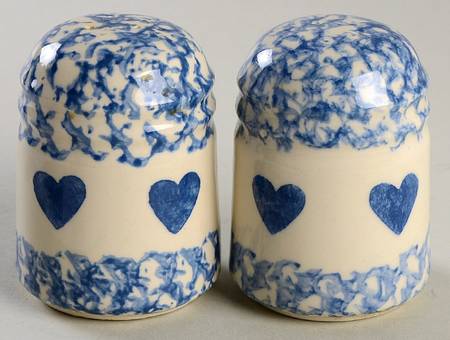 Blue Heart Salt & Pepper Set