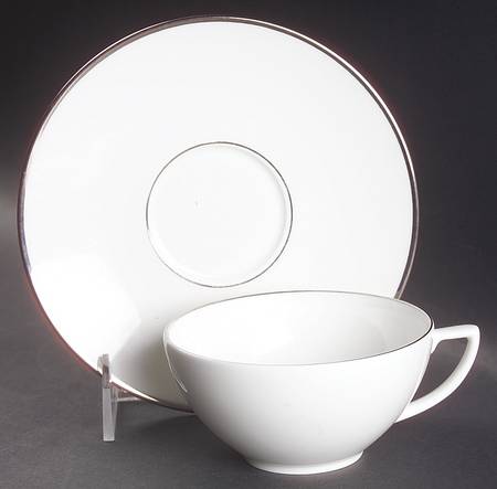 Jasper Conran Platinum Flat Cup & Saucer Set