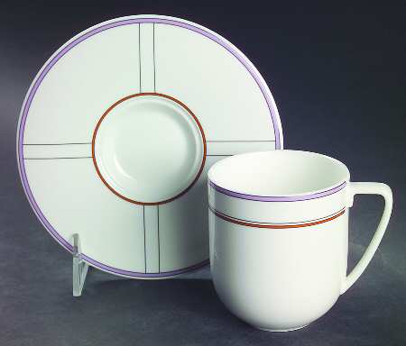 Metro Flat Cup & Saucer Set
