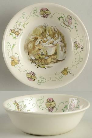 Peter Rabbit (Green Trim) Child's Bowl