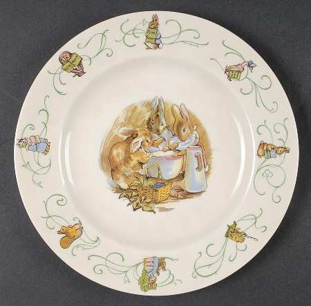 Peter Rabbit (Green Trim) Salad Plate