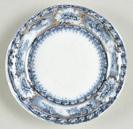 Phoebe Blue (Gold Accents, No Trim) Butter Pat