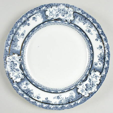 Phoebe Blue (Gold Accents, No Trim) Luncheon Plate