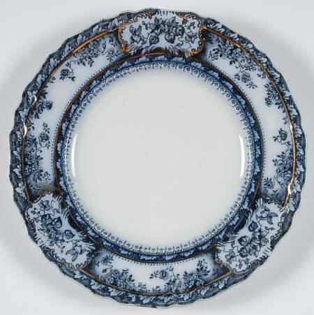 Phoebe Blue (Gold Accents, No Trim) Salad Plate