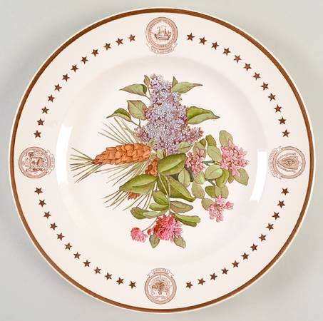 American State Flower Plates, The Dinner Plate by Wedgwood
