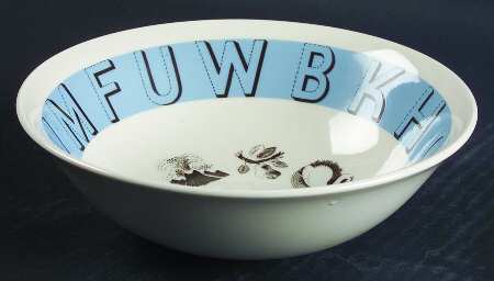 Alphabet Blue Child's Bowl