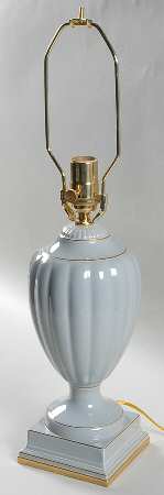 Melon Twilight Blue Gray Lamp No Shade