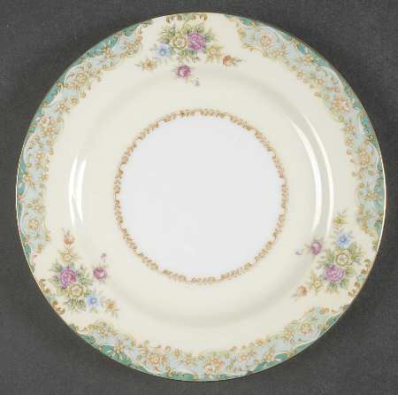 Greenleigh (Green & Aqua Border) Bread & Butter Plate
