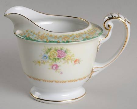 Greenleigh (Green & Aqua Border) Creamer