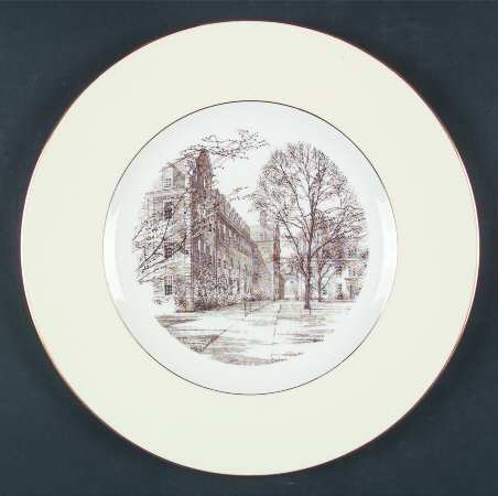 Harvard University Business School Brown Dinner Plate