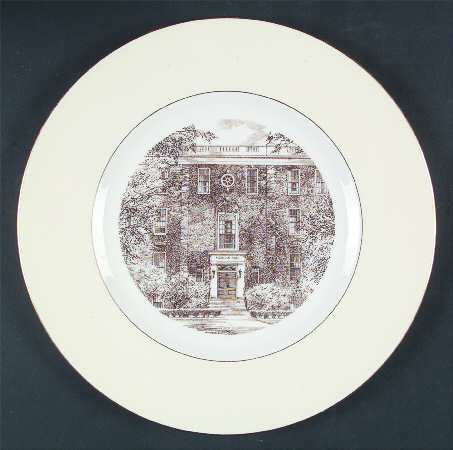 Harvard University Business School Brown Dinner Plate