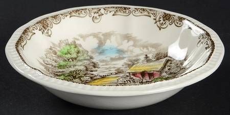 Shakespeares Sonnets Brown Multicolor Fruit/Dessert (Sauce) Bowl