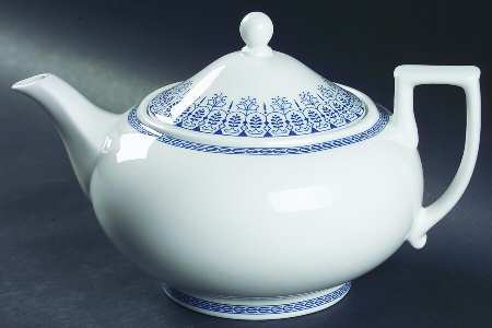 Tonquin Blue (No Gold Floral) Teapot & Lid by Wedgwood