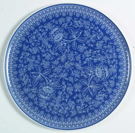 Tonquin Blue (No Gold Floral) 12" Round Torte Plate