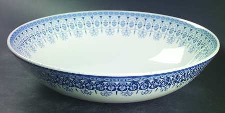 Tonquin Blue (No Gold Floral) Coupe Cereal Bowl