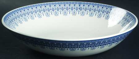 Tonquin Blue (No Gold Floral) 10" Round Serving Bowl