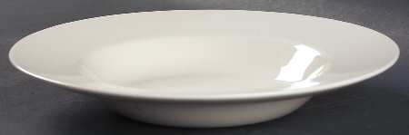 Plain Ivory Large Rim Soup Bowl