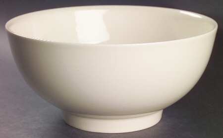 Plain Ivory 8" Salad Serving Bowl