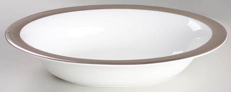 Satine Platinum 9" Oval Vegetable Bowl