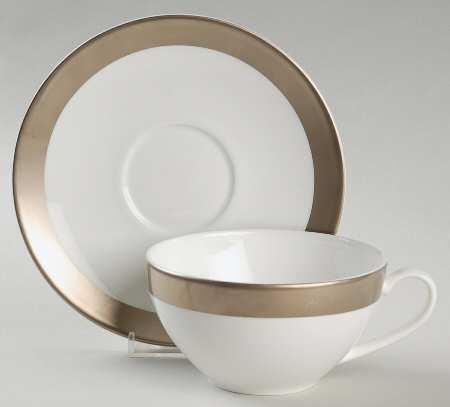 Satine Platinum Cappuccino Cup & Saucer Set