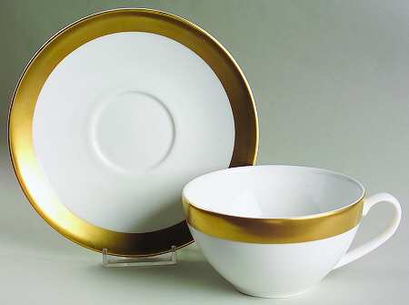 Satine Gold Cappuccino Cup & Saucer Set
