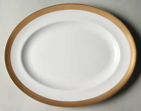 Satine Gold 13" Oval Serving Platter