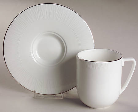 Modern Graphic Flat Cup & Saucer Set