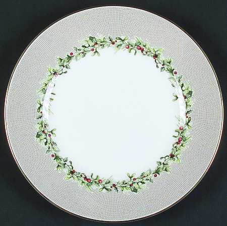 Holly Wreath Salad Plate